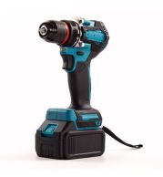 Cordless Drill Machine 10mm 21V with 2x Lithium Batteries & Fast Charger | Compact Electric Screwdriver Drill for Wood, Metal, DIY | Variable Speed, Keyless Chuck, LED Work Light, Ergonomic Grip - UAE Stock